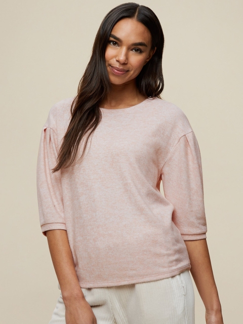 

DOROTHY PERKINS Pink Drop-Shoulder Sleeves Regular Top