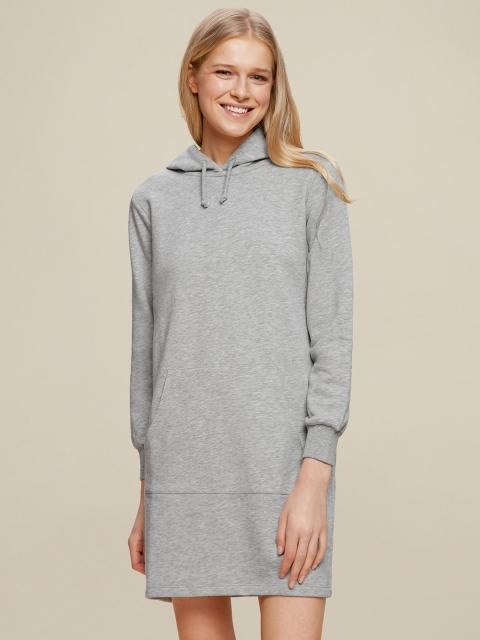 

DOROTHY PERKINS Women Grey Melange Solid Jumper Dress