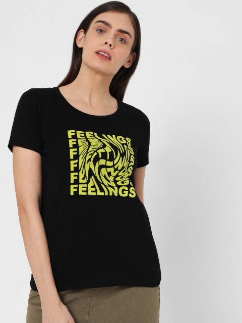 

Vero Moda Women Black Printed T-shirt