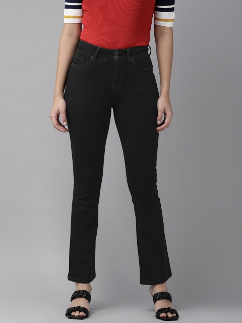 

Vero Moda Women Black Bootcut High-Rise Stretchable Jeans