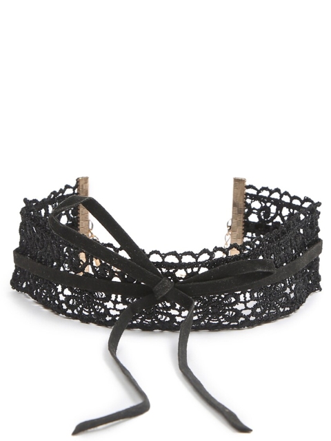 

FOREVER 21 Black Crochet Choker Necklace