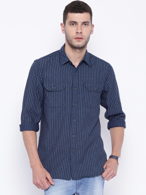 

Lee Navy Printed Casual Shirt, Navy blue