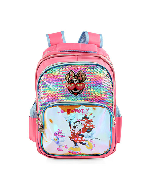 

Disney Unisex Pink & Blue Minnie Mouse Printed Backpacks with Compression Straps