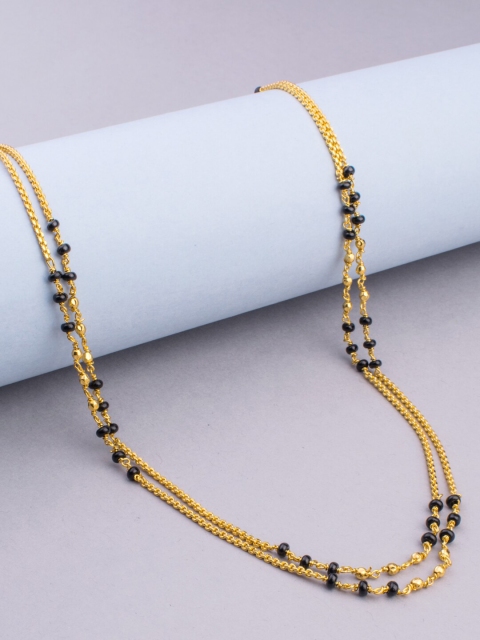 

Alankruthi Gold-Toned & Black Brass Gold-Plated Handcrafted Chain