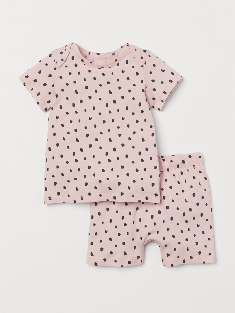 

H&M Kids Pink Printed 2-Piece Cotton Set
