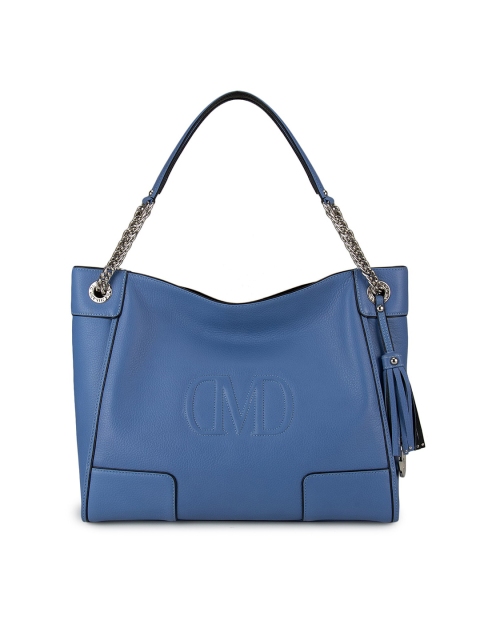 

Da Milano Blue Solid Genuine Leather Handheld Bag