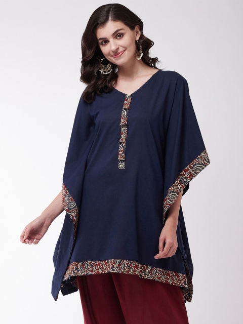 

InWeave Women Navy Blue Solid Tunic