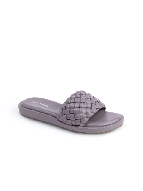 

ERIDANI Women Grey Solid Open Toe Flats