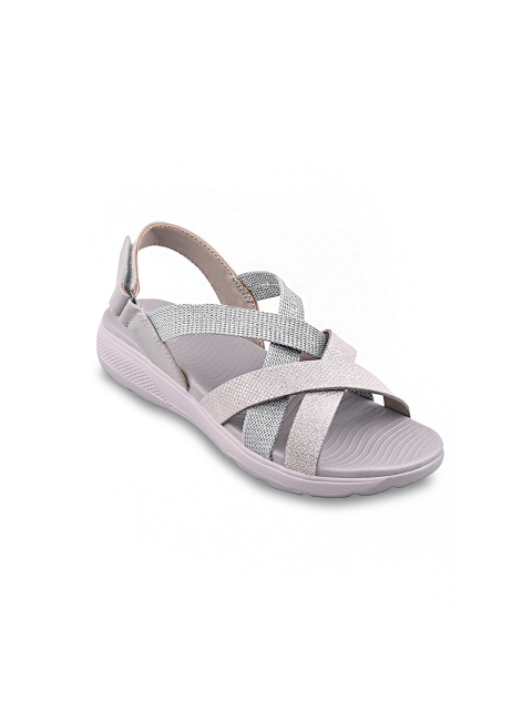 

Stelatoes Women Grey Solid PU Open Toe Flats