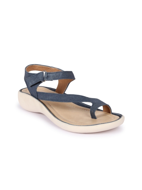 

Bella Toes Women Blue Solid PU One Toe Flats