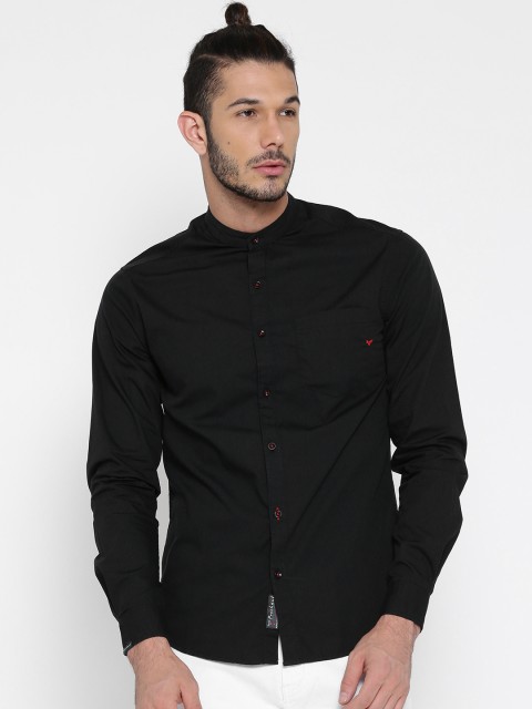 

Freehand Black Slim Fit Casual Shirt