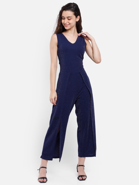 

Yaadleen Women Navy Blue Solid Basic Jumpsuit