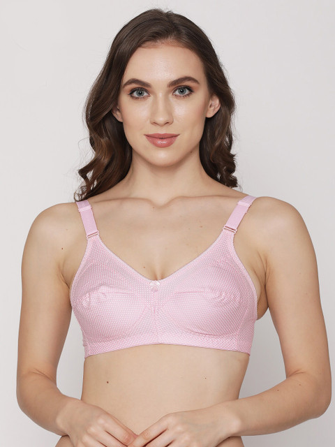 

Kalyani Pack of 2 Pink Printed Non-Wired Non Padded Everyday Bra 4000001