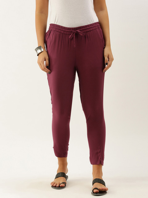 

AMUKTI Women Magenta Solid Pyjama