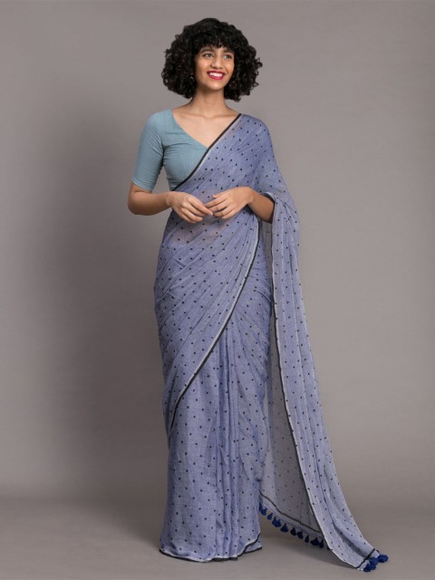 

Suta Blue Printed Pure Cotton Saree