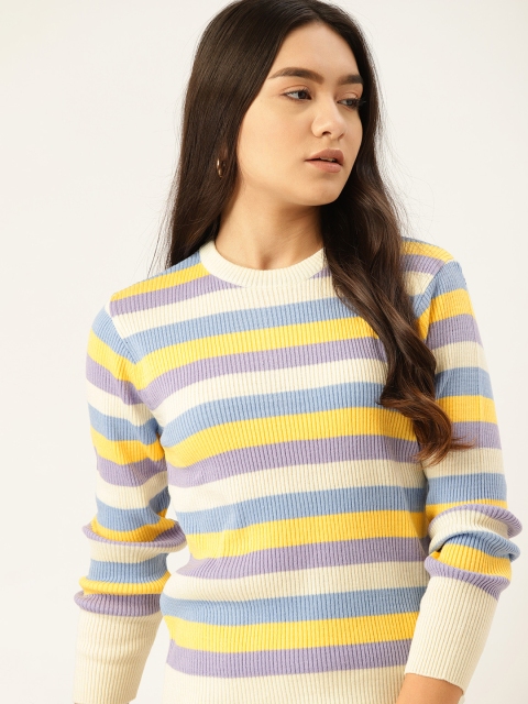 

DressBerry Women Multicoloured Striped Pullover, Multi
