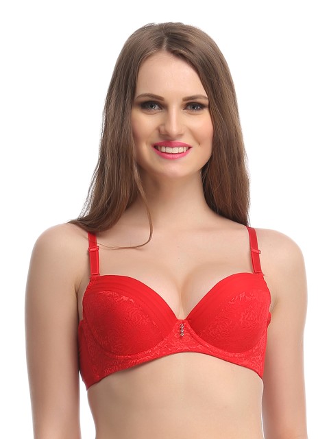 

Clovia Red Push-up Bra BR0613P04
