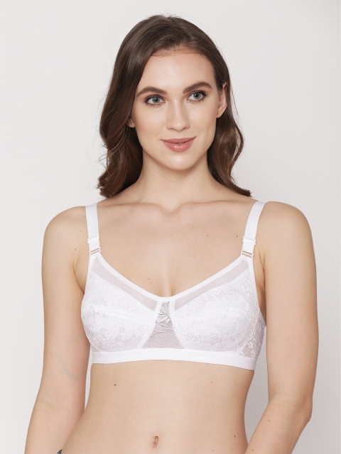

Kalyani Pack of 2 White Solid Non-Wired Non Padded Everyday Bra