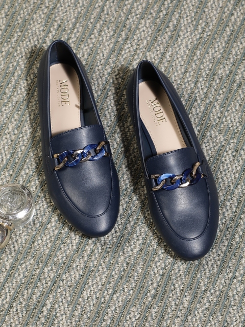 

Mode by Red Tape Women Navy Blue Loafers