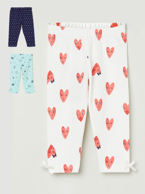 

max Pack of 3 Girls Multicoloured Printed Leggings, Multi