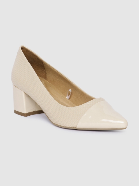

Carlton London Women Cream-coloured Solid Pumps