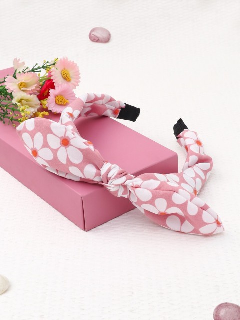 

The Magic Wand Girls Pink & White Printed Hairband