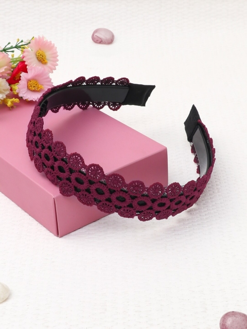 

The Magic Wand Maroon Lace Hairband