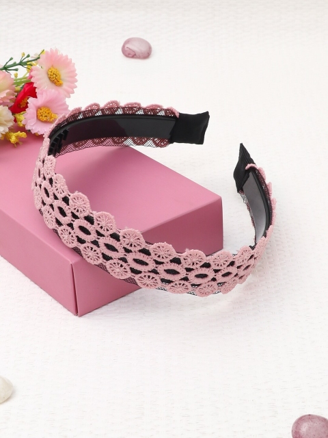 

The Magic Wand Girls Pink Lace Hairband