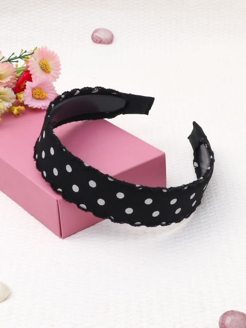 

The Magic Wand Black & White Lace Polka Dot Hairband