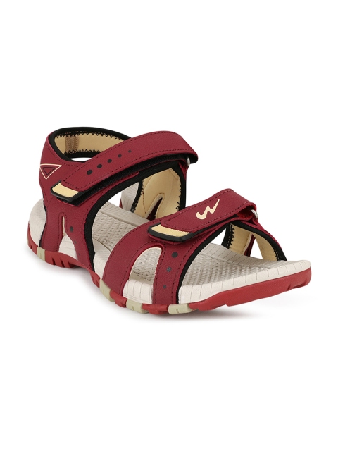 

Campus Men Maroon & Beige Sports Sandals