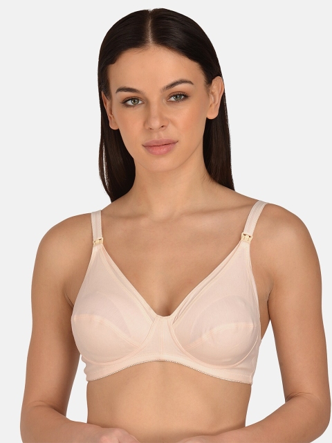 

mod & shy Peach-Coloured Solid Non-Wired Non Padded Maternity Bra