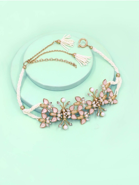 

Runway Ritual Gold-Plated Peach-Coloured Metal Choker Necklace