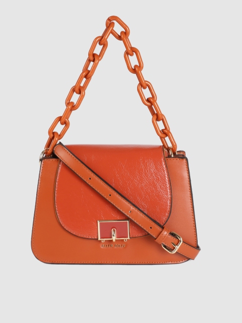 

Allen Solly Orange Solid Handheld Bag