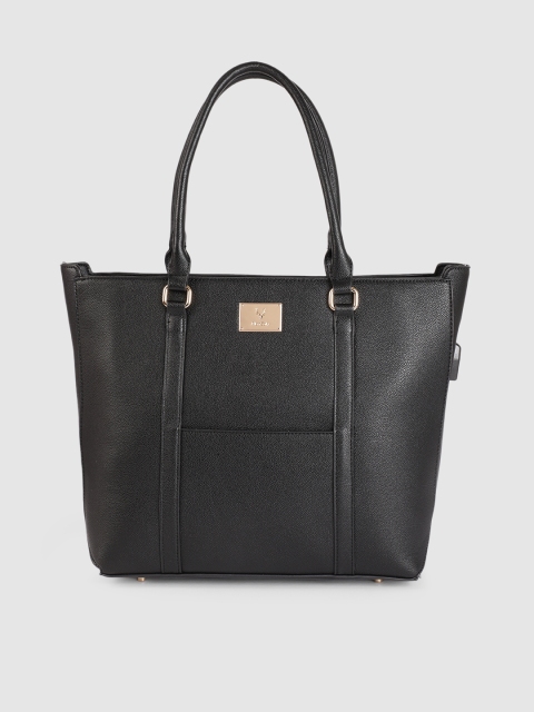 

Allen Solly Black Solid Handheld Bag