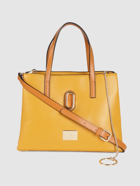 

Allen Solly Mustard Yellow Solid Handheld Bag