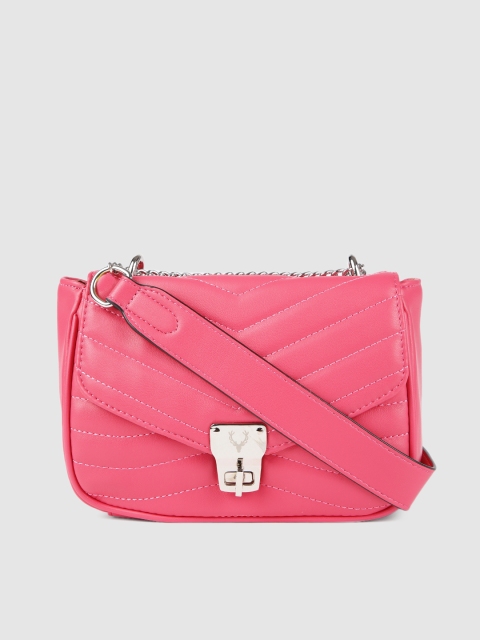 

Allen Solly Pink Quilted Sling Bag