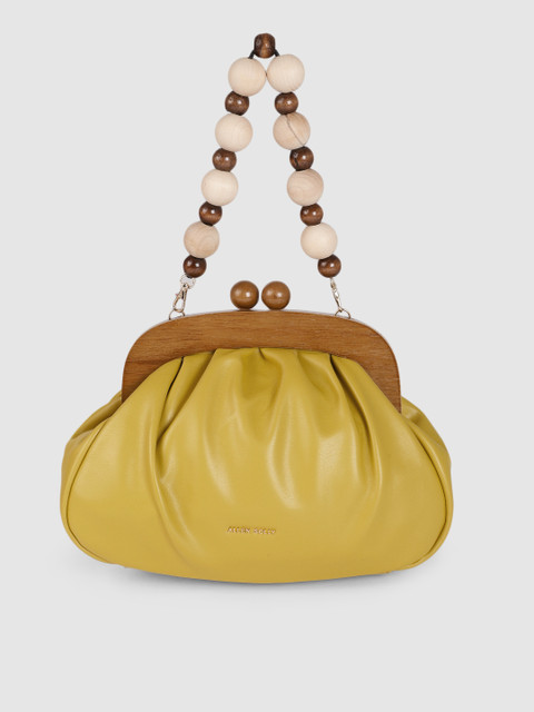 

Allen Solly Mustard Yellow Solid Handheld Bag