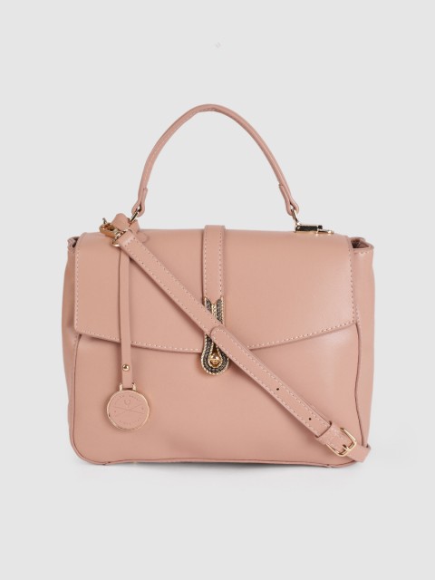 

Allen Solly Nude Pink Solid Satchel