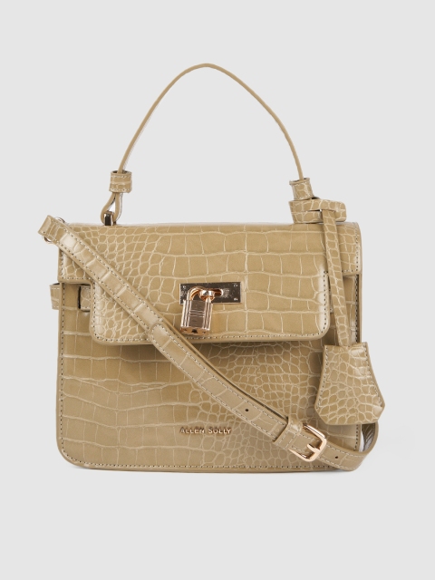 

Allen Solly Taupe Textured Satchel