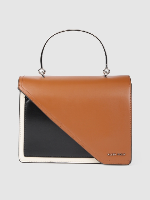 

Allen Solly Brown & Black Colourblocked Satchel
