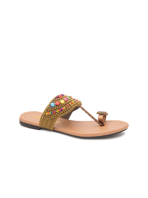 

WALK N STYLE COLLECTION Women Beige Solid One Toe Flats