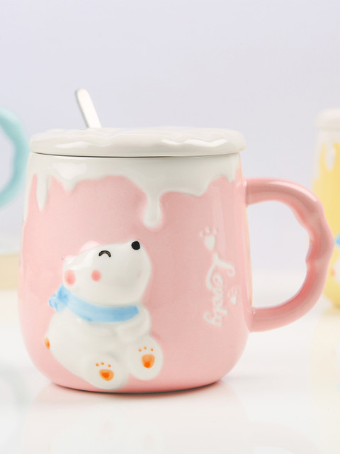 

Bigsmall Pink & White Printed Ceramic Mug