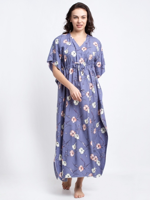 

Claura Lavender & White Printed Nightdress