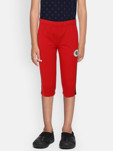 

Sweet Dreams Boys Red Solid Three-Fourth Cotton Lounge Shorts