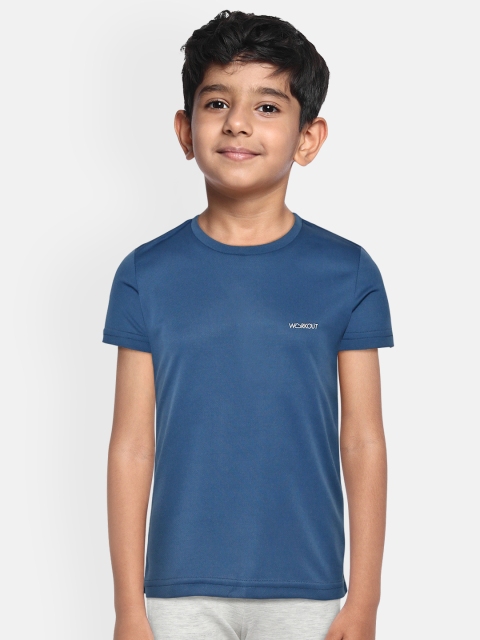 

Sweet Dreams Boys Teal Blue Solid Cotton Lounge T-shirt