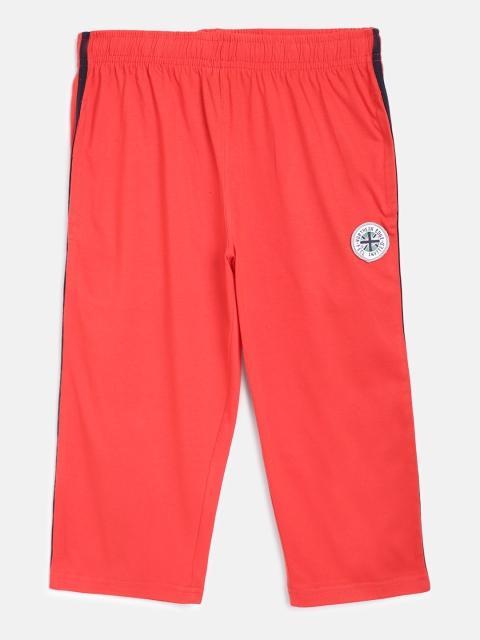

Sweet Dreams Boys Red Cotton Solid Lounge Shorts