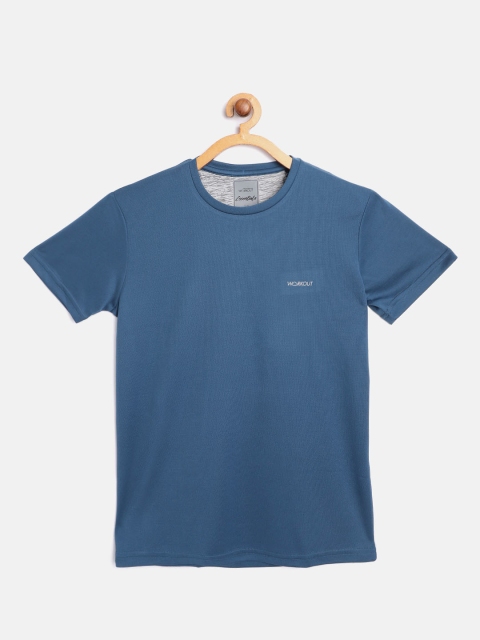 

Sweet Dreams Boys Blue Solid Cotton Lounge Tshirt