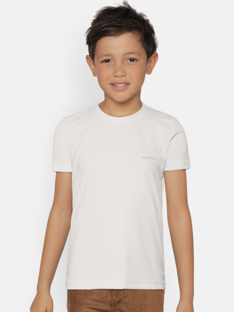 

Sweet Dreams Boys White Solid T-shirt