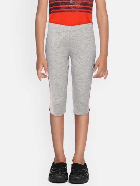

Sweet Dreams Boys Grey Melange Solid Three-Fourth Cotton Lounge Shorts
