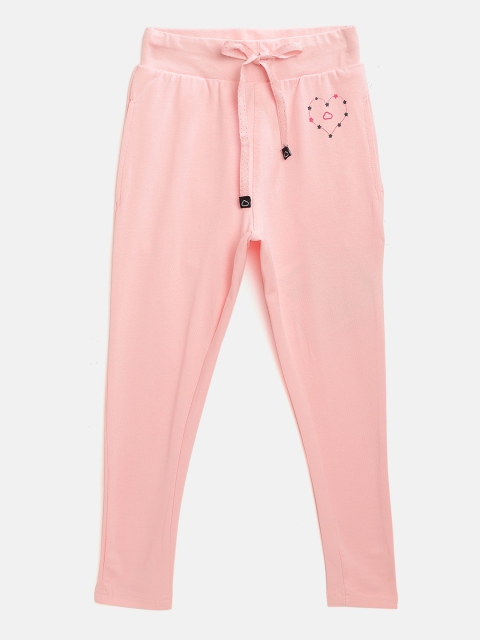 

Sweet Dreams Girls Peach-Coloured Solid Lounge Pants